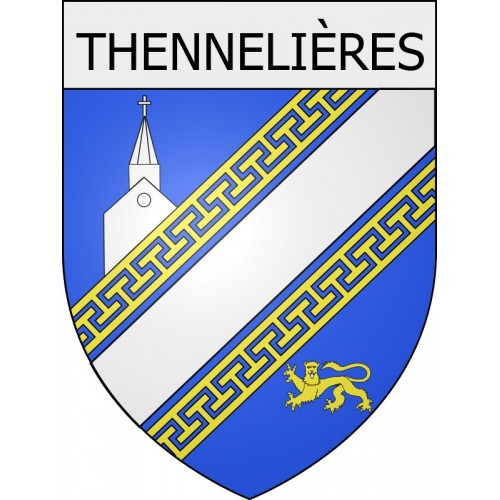 thennelières 10  ville Stickers blason autocollant adhésif