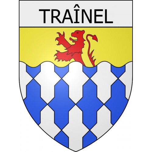 traînel 10  ville Stickers blason autocollant adhésif
