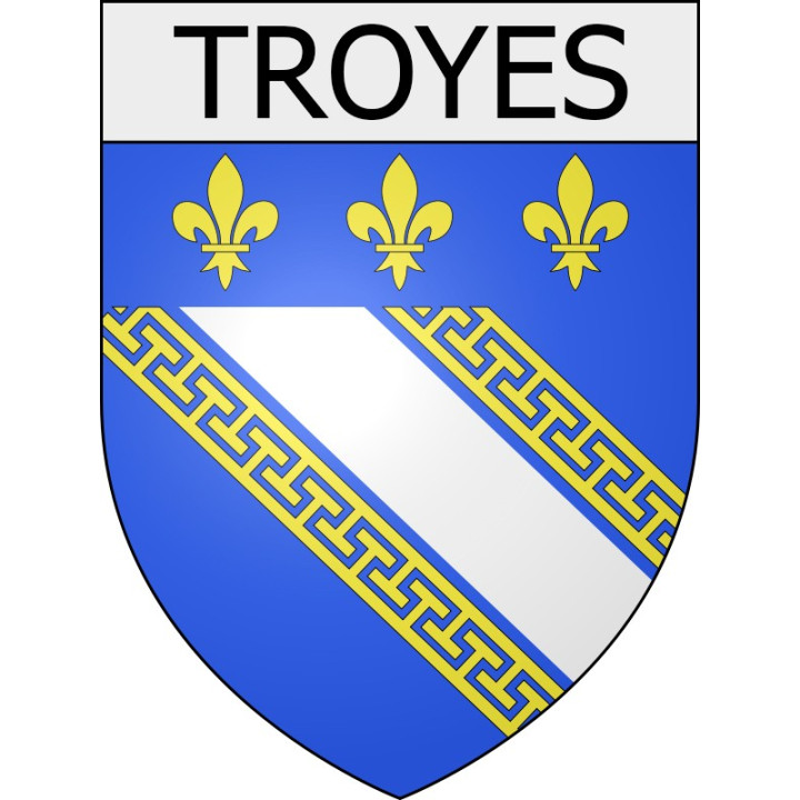 troyes 10  ville Stickers blason autocollant adhésif