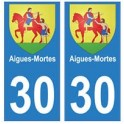 30 Aigues-mortes, città adesivo, adesivo piastra