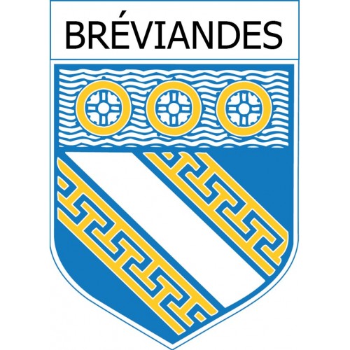 bréviandes 10  ville Stickers blason autocollant adhésif