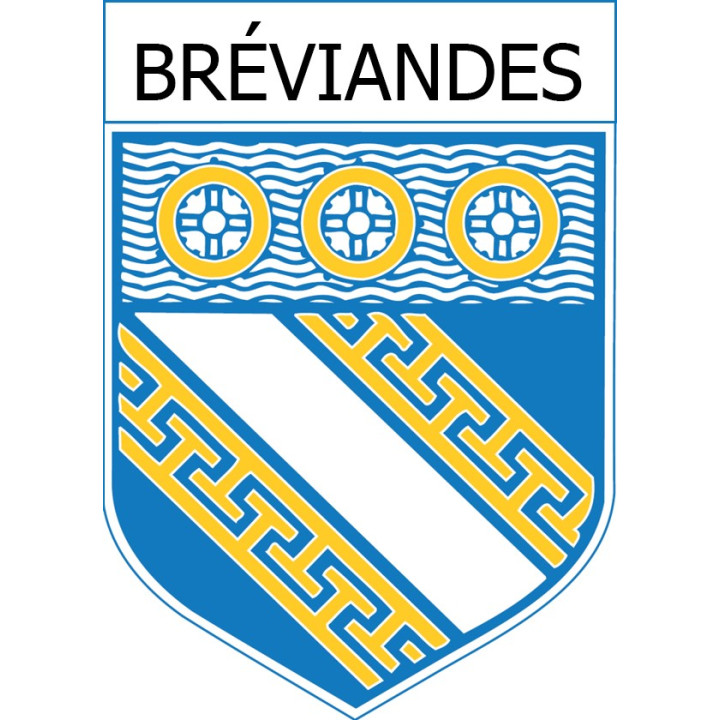bréviandes 10  ville Stickers blason autocollant adhésif