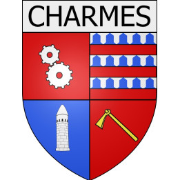 Charmes 02 ville Stickers blason autocollant adhésif