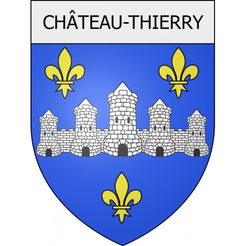 château-thierry 02 ville Stickers blason autocollant adhésif
