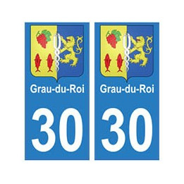 30 Grau-du-Roi ville autocollant plaque stickers