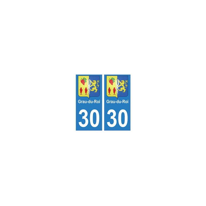 30 Grau-du-Roi ville autocollant plaque stickers