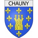 chauny 02 ville Stickers blason autocollant adhésif