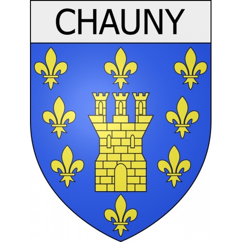 chauny 02 ville Stickers blason autocollant adhésif