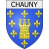 chauny 02 ville Stickers blason autocollant adhésif