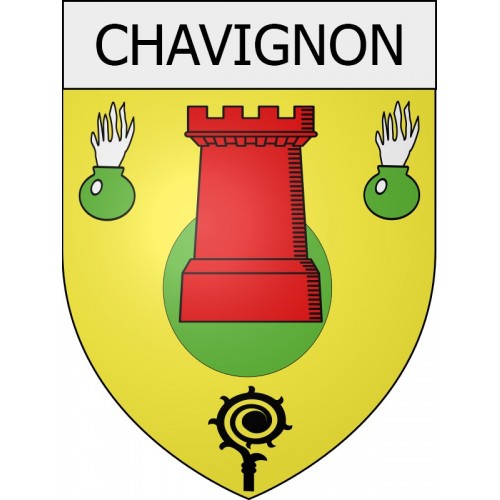 chavignon 02 ville Stickers blason autocollant adhésif