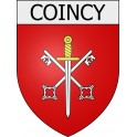 coincy 02 ville Stickers blason autocollant adhésif