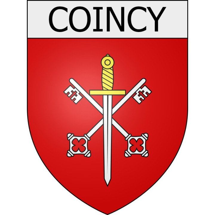 coincy 02 ville Stickers blason autocollant adhésif