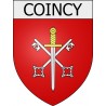 coincy 02 ville Stickers blason autocollant adhésif