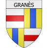 Granès 11 ville Stickers blason autocollant adhésif