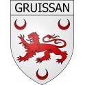 Pegatinas escudo de armas de Gruissan adhesivo de la etiqueta engomada