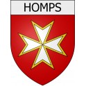 Homps 11 ville Stickers blason autocollant adhésif