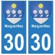 30 Marguerittes ville autocollant plaque stickers
