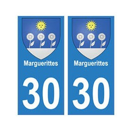 30 Marguerittes ville autocollant plaque stickers