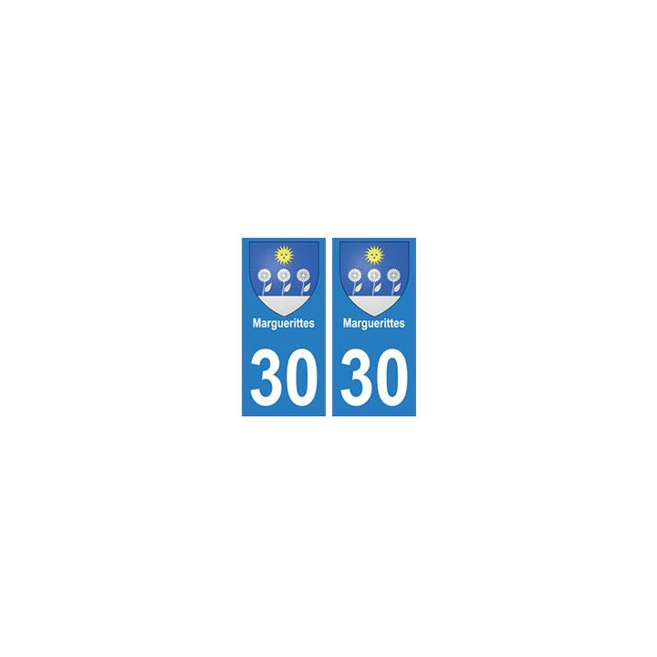 30 Marguerittes ville autocollant plaque stickers