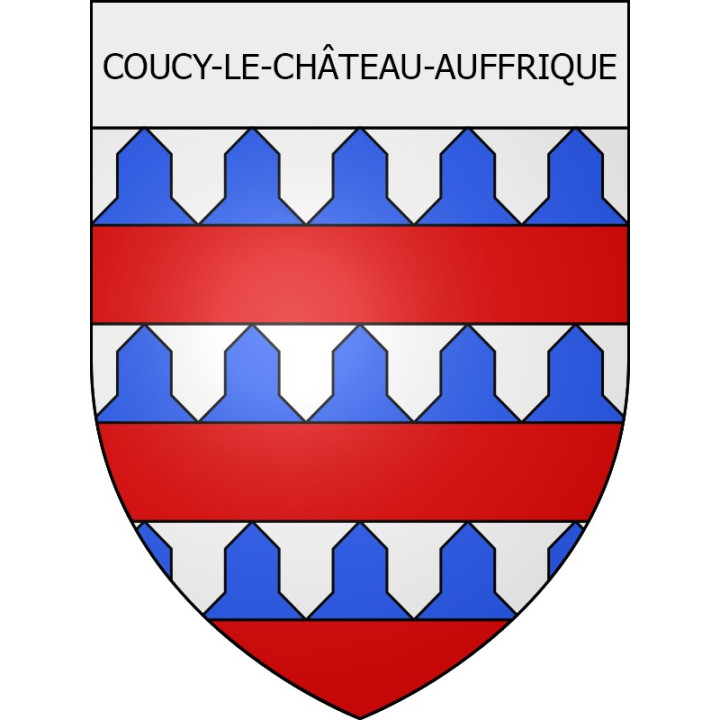 coucy-le-château-auffrique 02 ville Stickers blason autocollant adhésif
