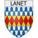 Lanet 11 ville Stickers blason autocollant adhésif