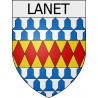 Lanet 11 ville Stickers blason autocollant adhésif