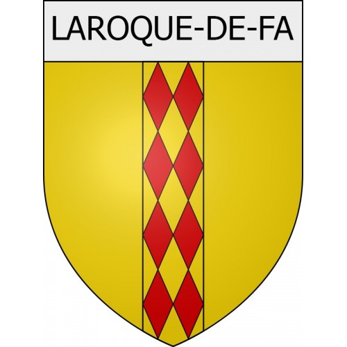 Laroque-de-Fa 11 ville Stickers blason autocollant adhésif