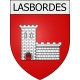 Lasbordes 11 ville Stickers blason autocollant adhésif
