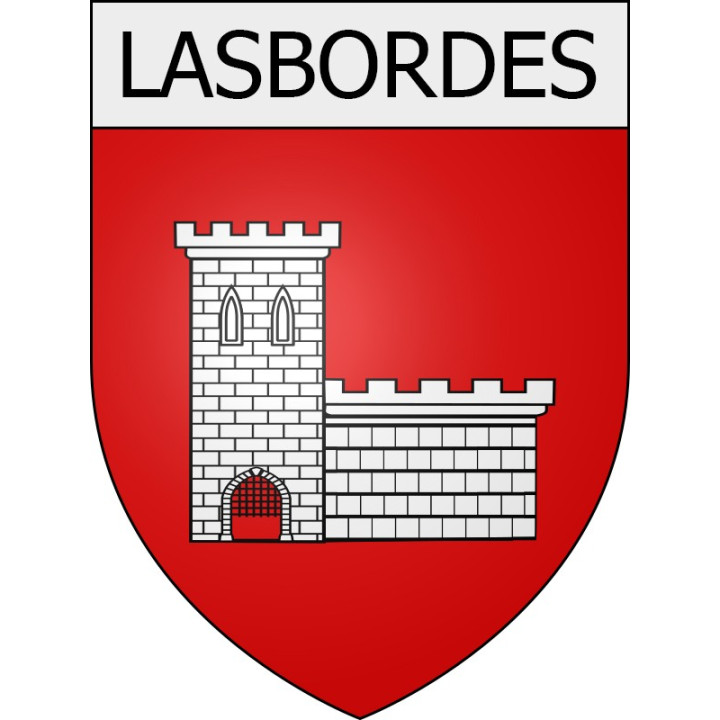 Lasbordes 11 ville Stickers blason autocollant adhésif