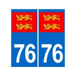 76 normandie autocollant plaque