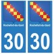 30 Rochefort-du-Gard ville autocollant plaque stickers