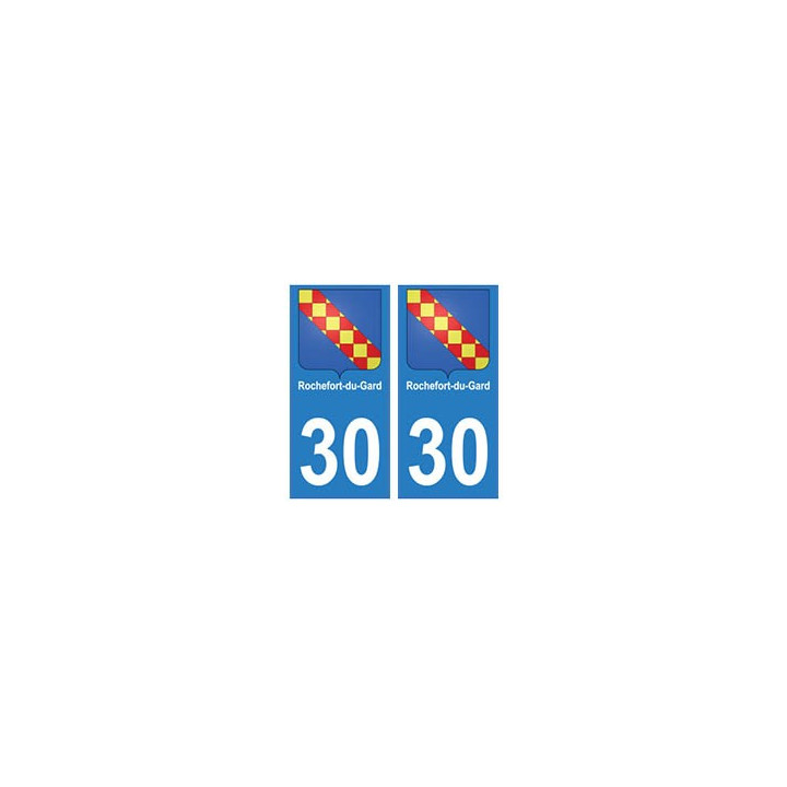 30 Rochefort-du-Gard ville autocollant plaque stickers