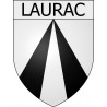 Laurac 11 ville Stickers blason autocollant adhésif