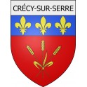 crécy-sur-serre 02 ville Stickers blason autocollant adhésif