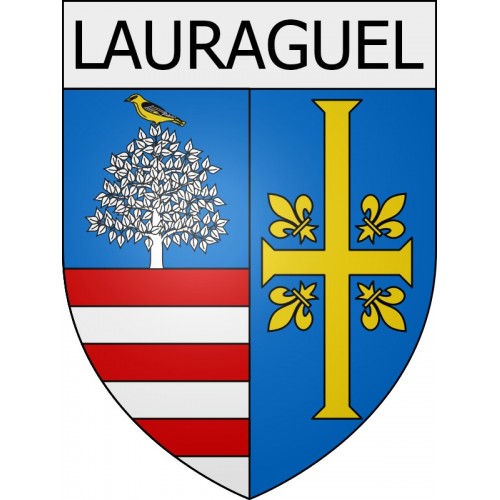 Lauraguel 11 ville Stickers blason autocollant adhésif