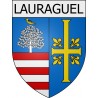 Lauraguel 11 ville Stickers blason autocollant adhésif