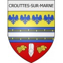 crouttes-sur-marne 02 ville Stickers blason autocollant adhésif