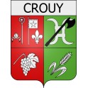 crouy 02 ville Stickers blason autocollant adhésif