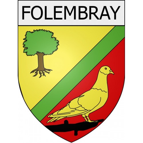 folembray 02 ville Stickers blason autocollant adhésif