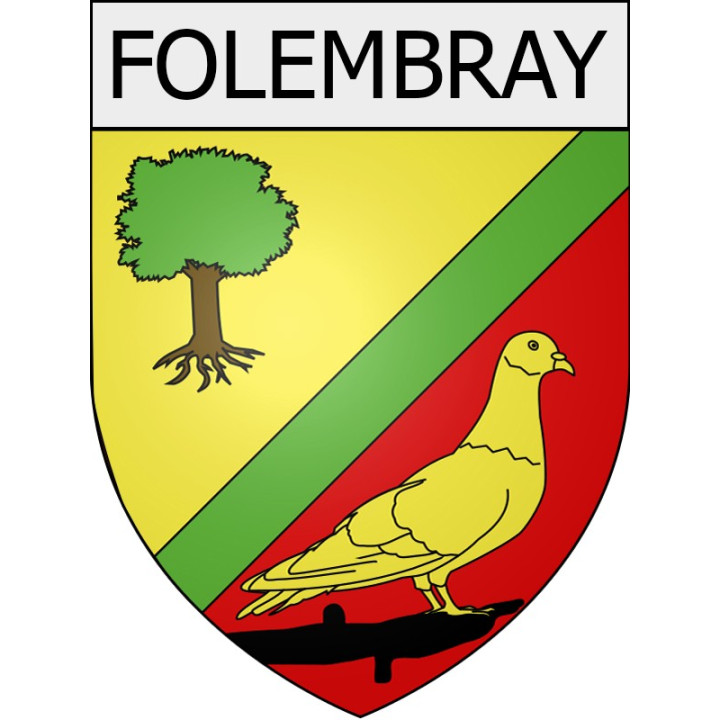 Stickers coat of arms folembray adhesive sticker
