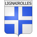 Lignairolles 11 ville Stickers blason autocollant adhésif