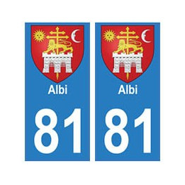 81 Albi blason autocollant plaque stickers ville