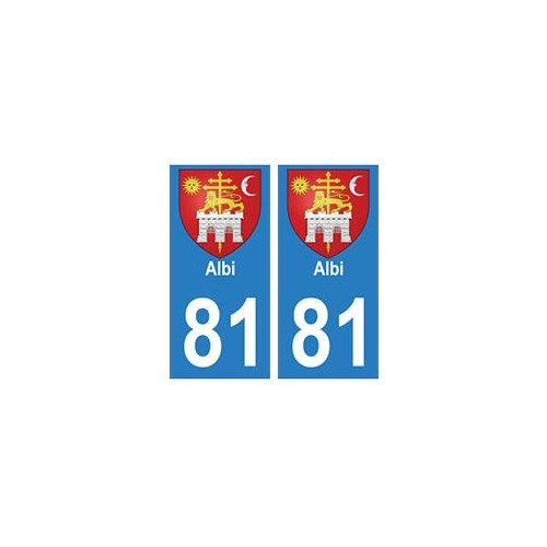81 Albi blason autocollant plaque stickers ville
