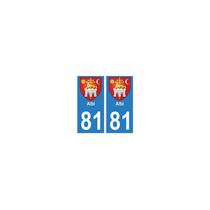 81 Albi blason autocollant plaque stickers ville