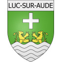 Luc-sur-Aude 11 ville Stickers blason autocollant adhésif