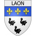 Laon 02 ville Stickers blason autocollant adhésif