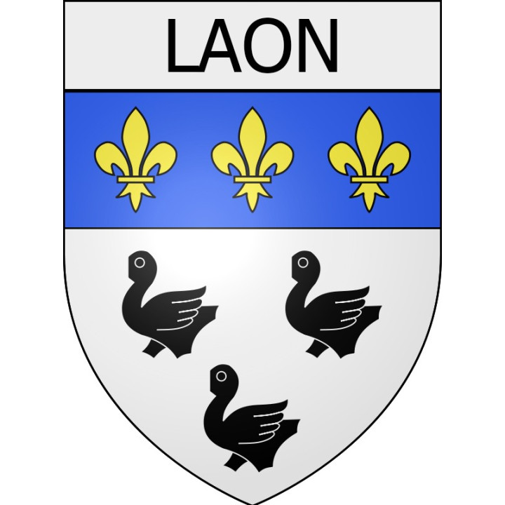 laon 02 ville Stickers blason autocollant adhésif