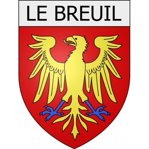 le-breuil 02 ville Stickers blason autocollant adhésif
