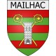 Mailhac 11 ville Stickers blason autocollant adhésif