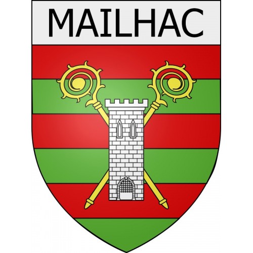 Mailhac 11 ville Stickers blason autocollant adhésif